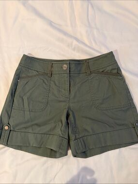 White House Black Market Olive Utility Shorts